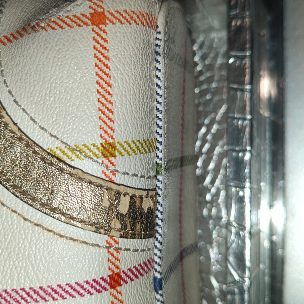 Coach Tattersall purse with Callouts Leather Needs Some Painting - Picture 4 of 12